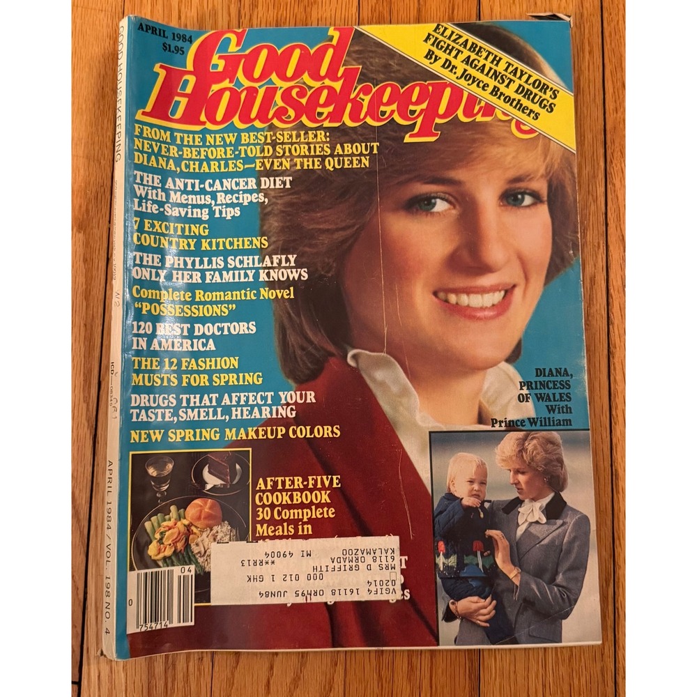 Vintage Good Housekeeping Magazine‎ April 1984 Princess Diana Prince William
